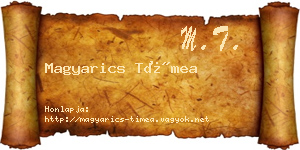 Magyarics Tímea névjegykártya